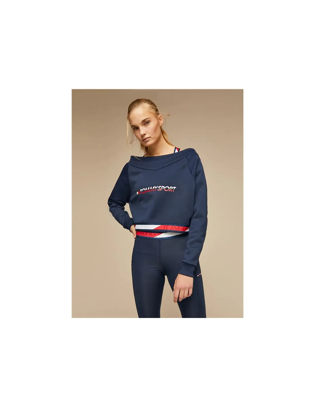 Sudadera de Sportswear Tommy Hilfiger Crop V Neck