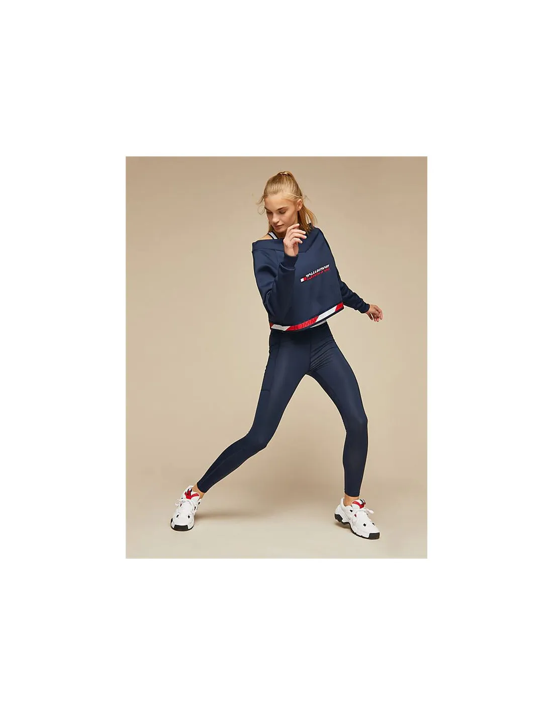 Sudadera de Sportswear Tommy Hilfiger Crop V Neck
