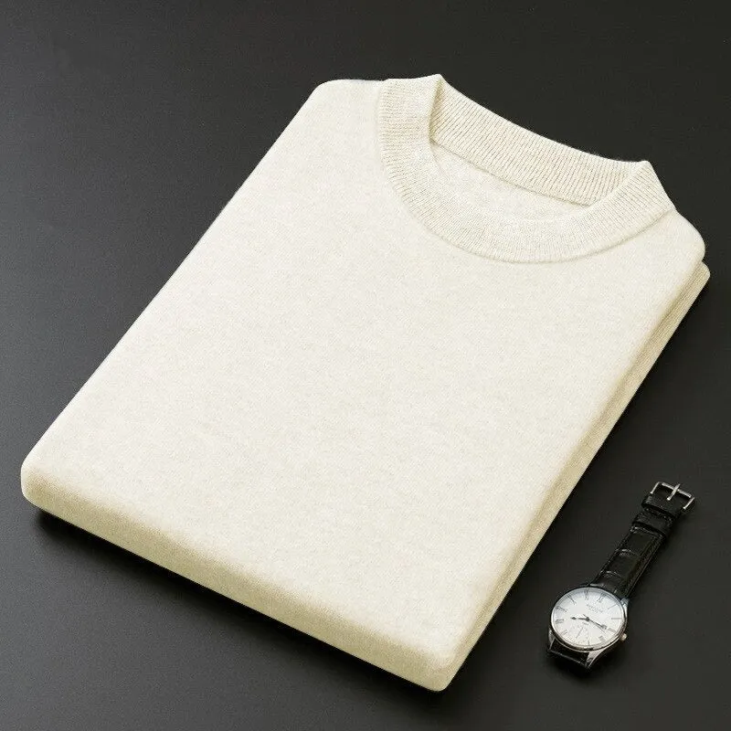 Suéter Clásico De Cuello Redondo Para Hombre