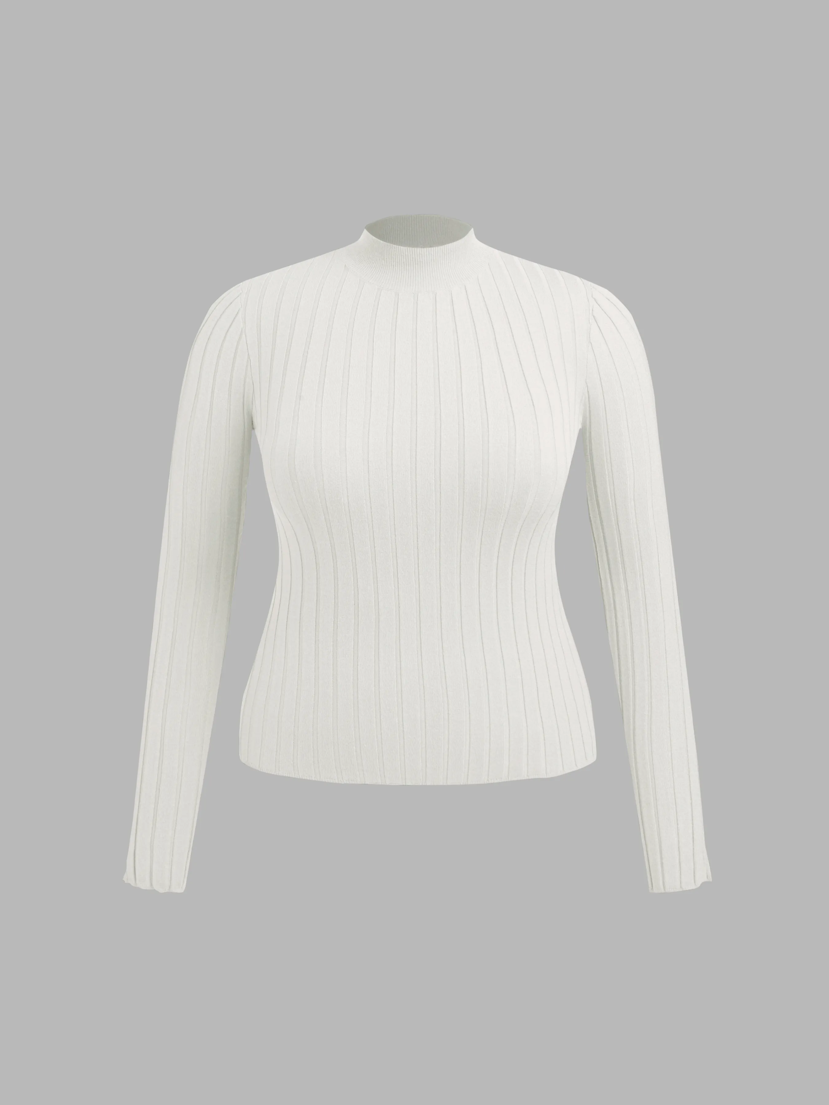 Suéter de Punto con Cuello Alto Curvy