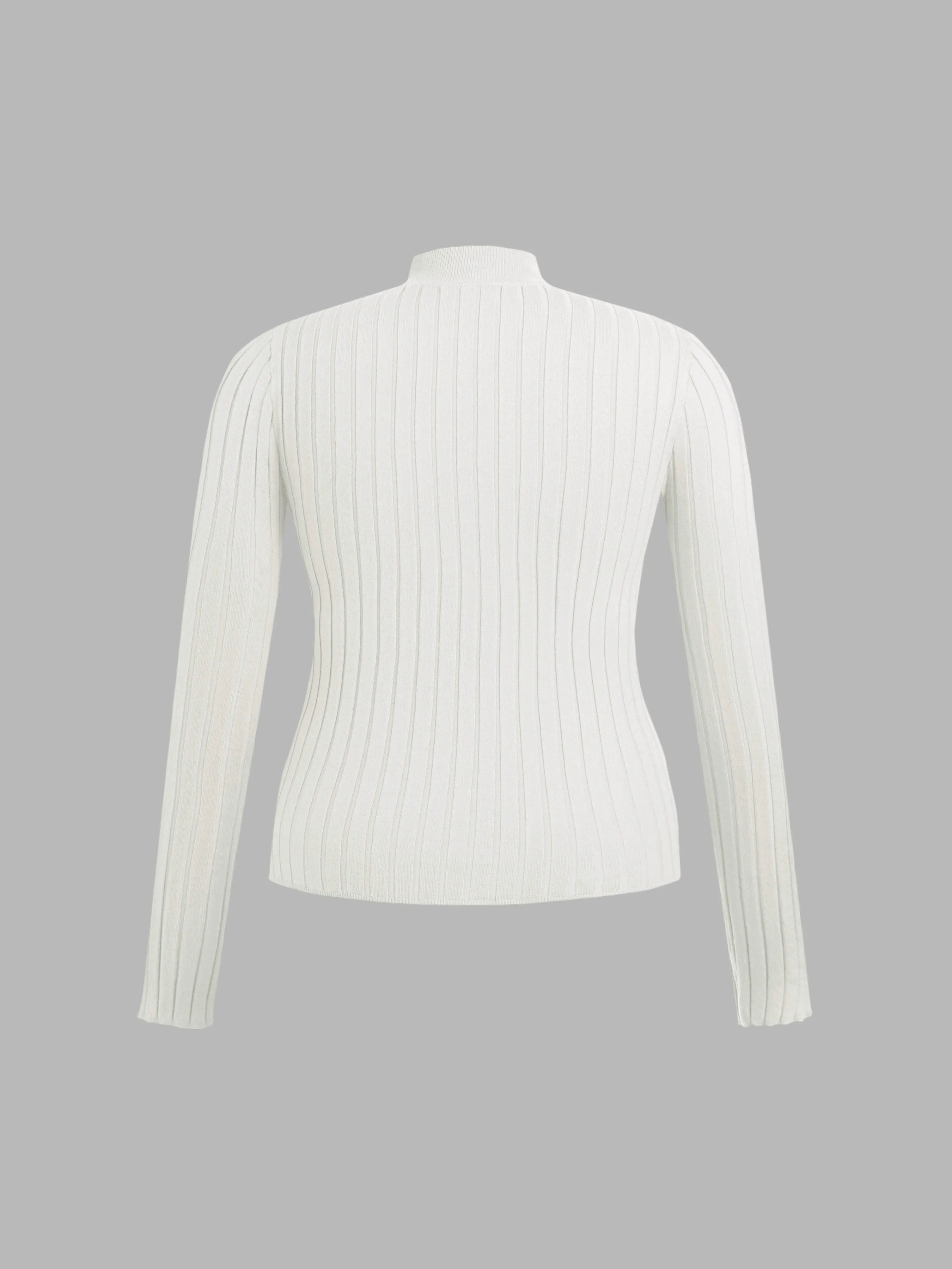  Suéter de Punto con Cuello Alto Curvy