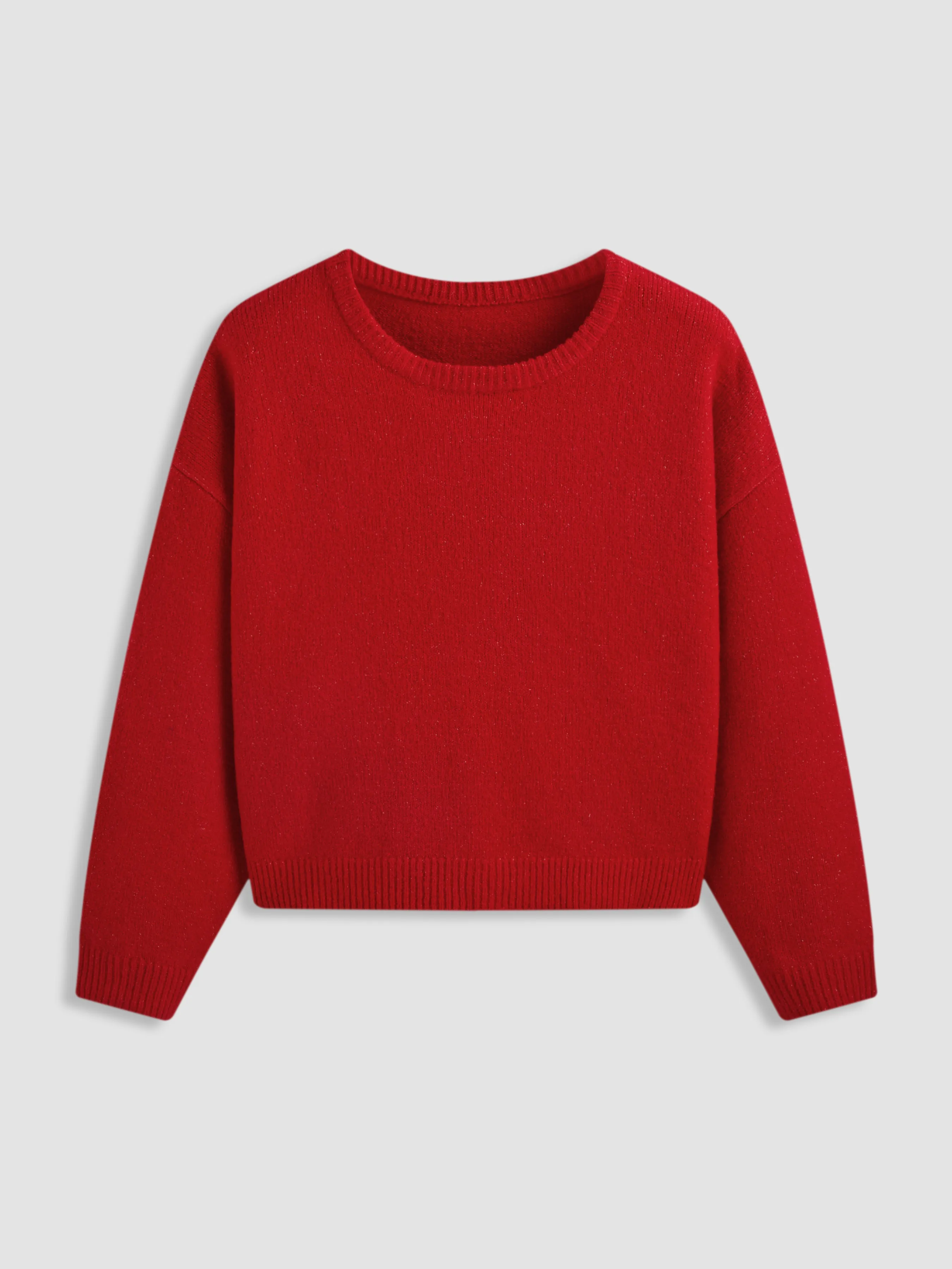  Suéter de Punto con Cuello Redondo Curvy
