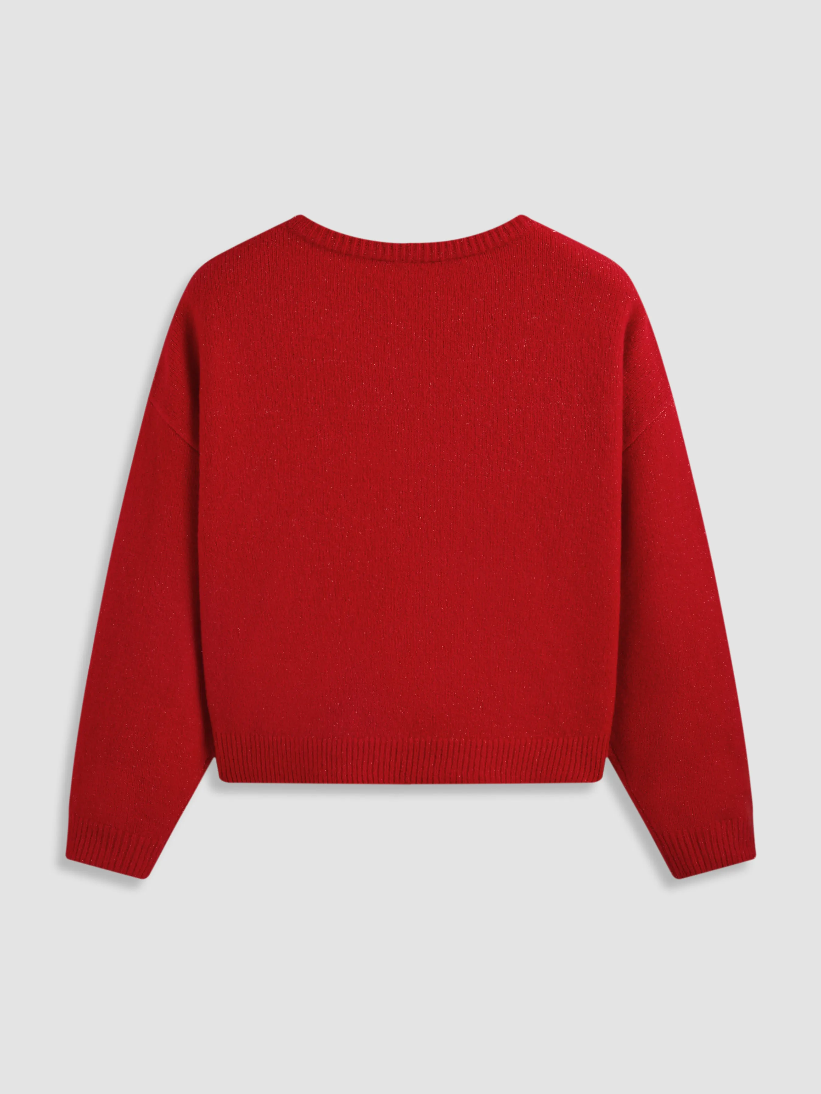  Suéter de Punto con Cuello Redondo Curvy