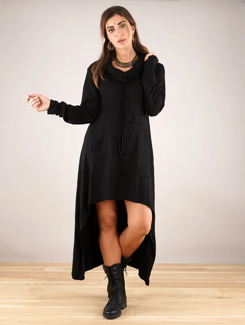 Suéter de punto oversize con capucha 