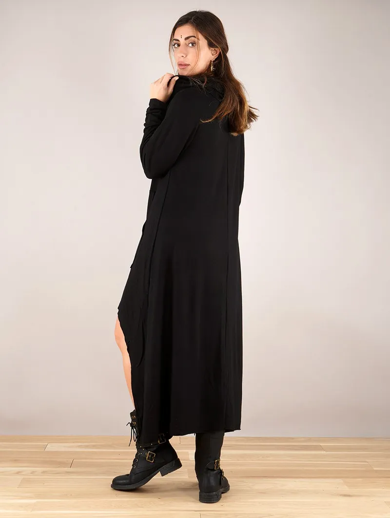 Suéter de punto oversize con capucha 