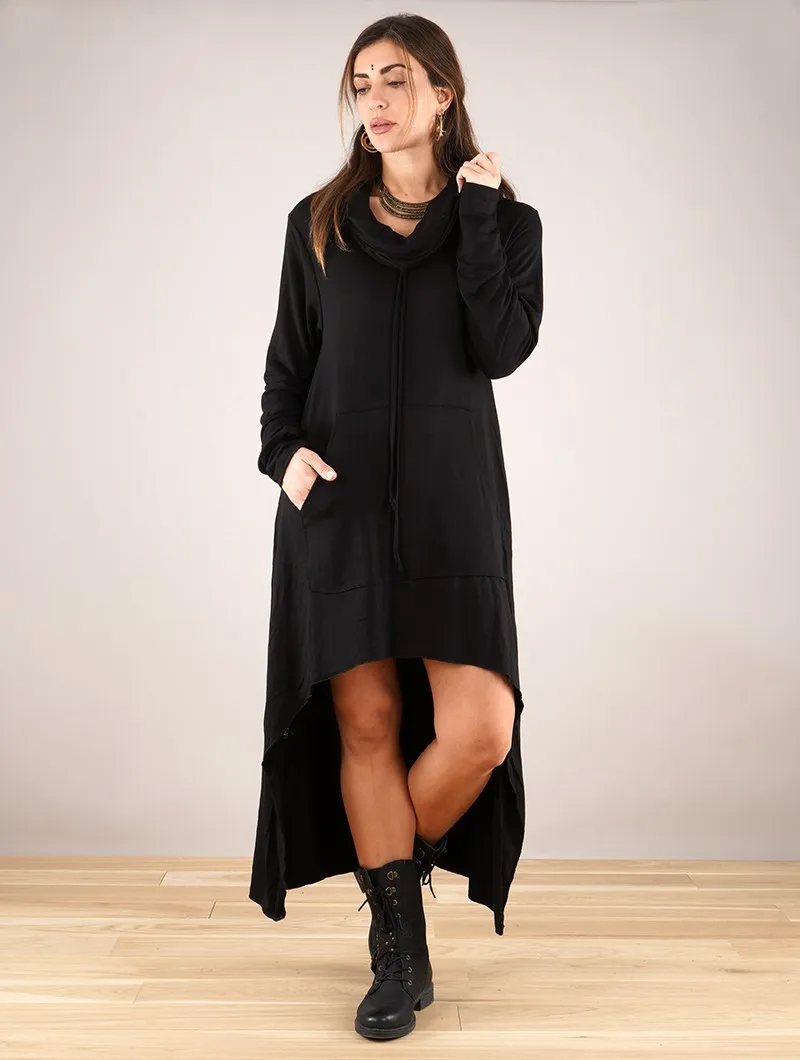 Suéter de punto oversize con capucha 