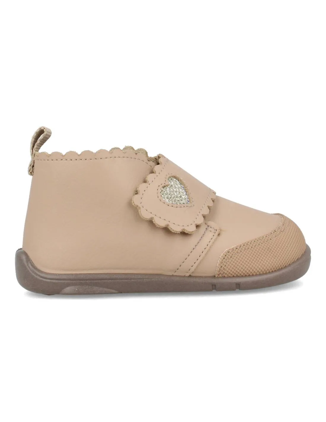TITANITOS  BOTITA BEBé PIEL NUKI CAMEL