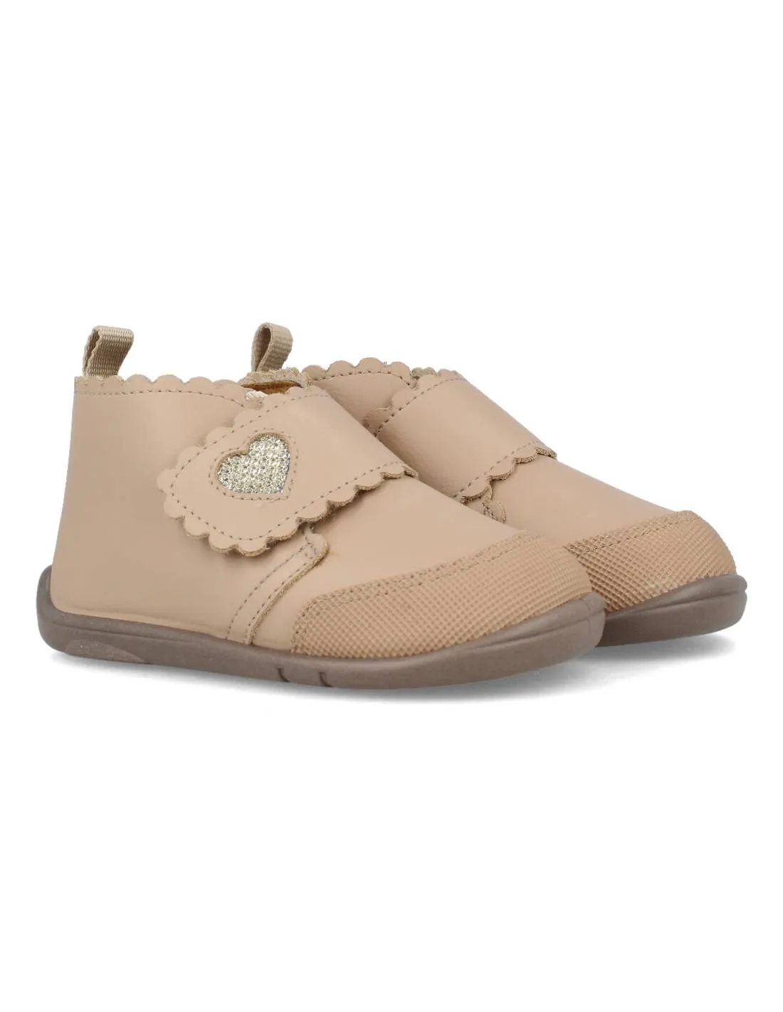 TITANITOS  BOTITA BEBé PIEL NUKI CAMEL
