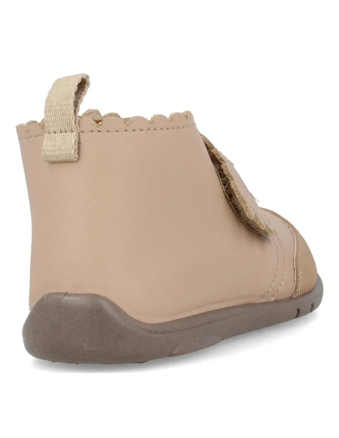 TITANITOS  BOTITA BEBé PIEL NUKI CAMEL