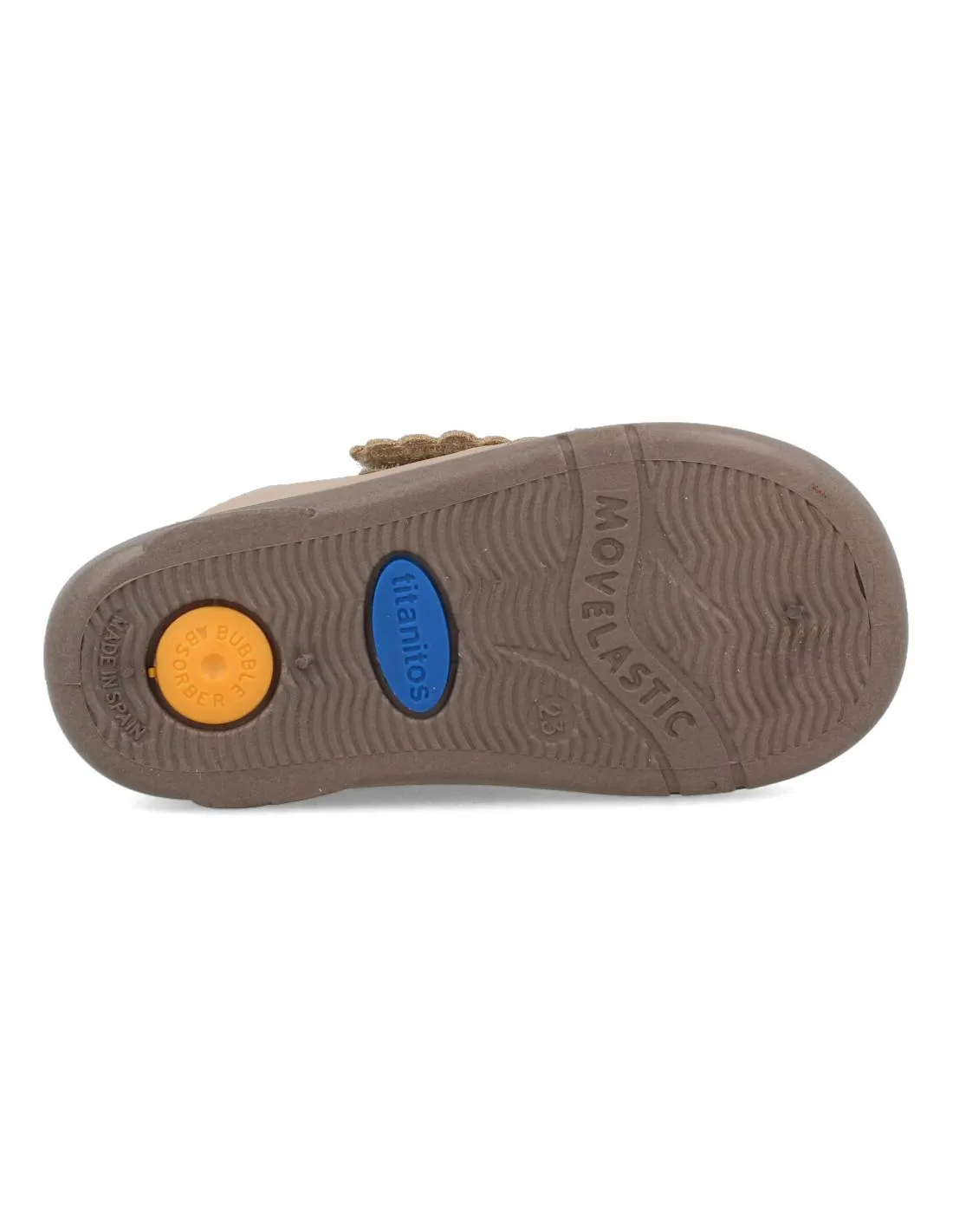 TITANITOS  BOTITA BEBé PIEL NUKI CAMEL