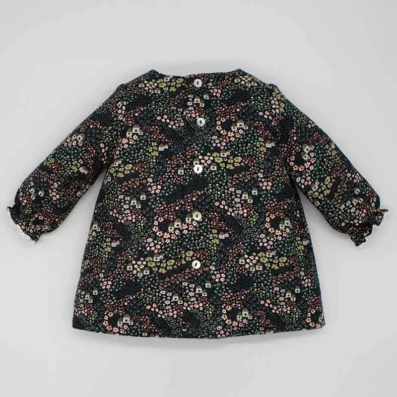 Vestido bebé niña estampado casitas Fina Ejerique