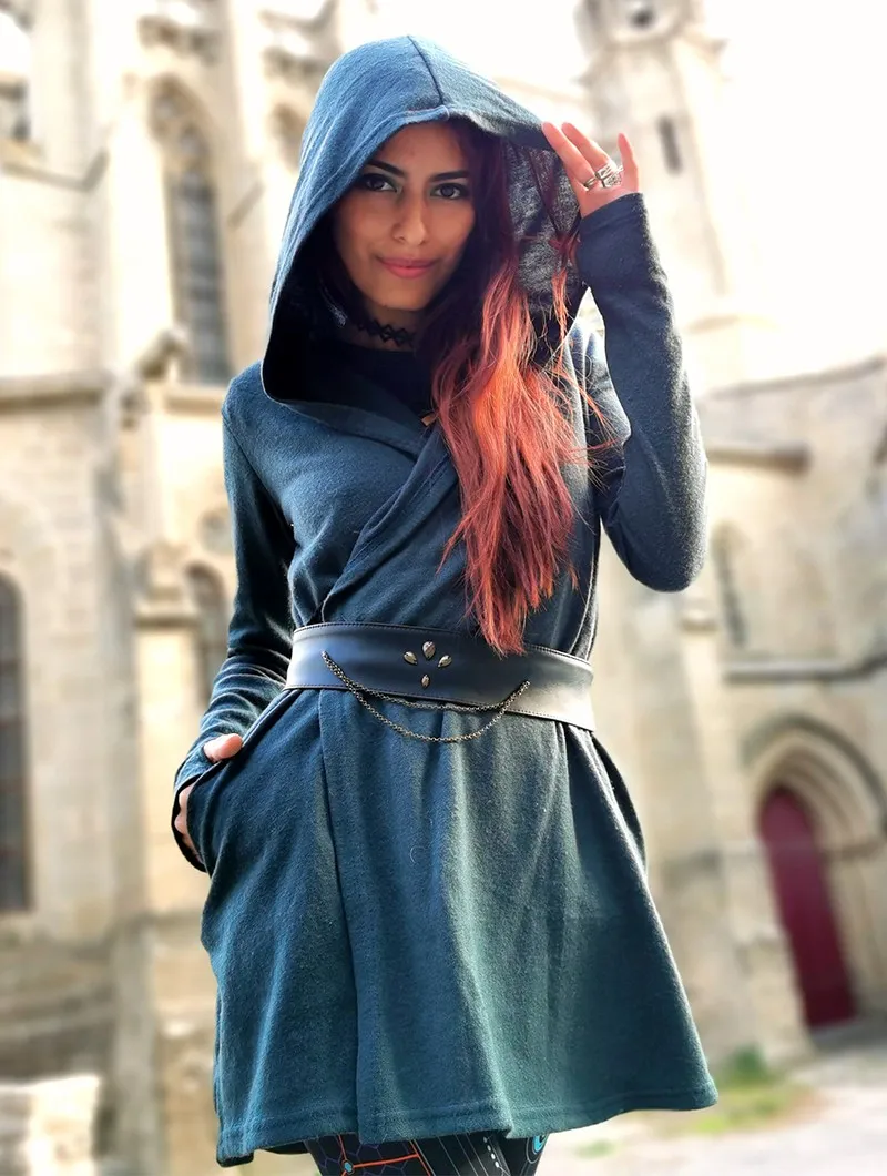 Vestido suéter cruzado 