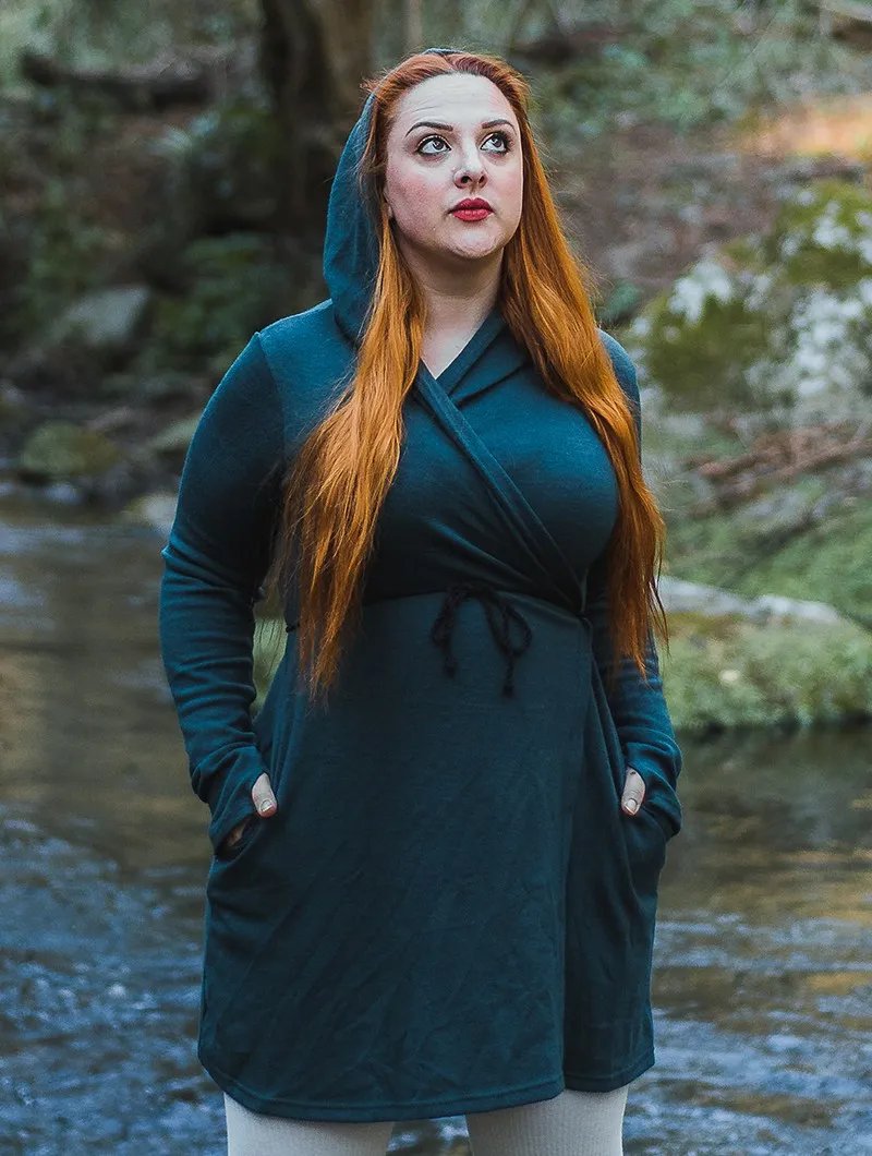Vestido suéter cruzado 