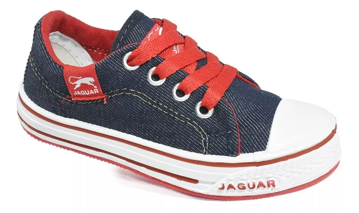 Zapatilla Jaguar Lona Niños Colegial  Urbana Con Puntera 128