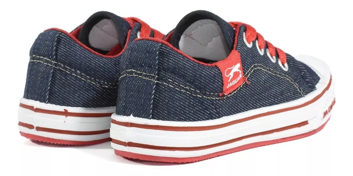 Zapatilla Jaguar Lona Niños Colegial  Urbana Con Puntera 128