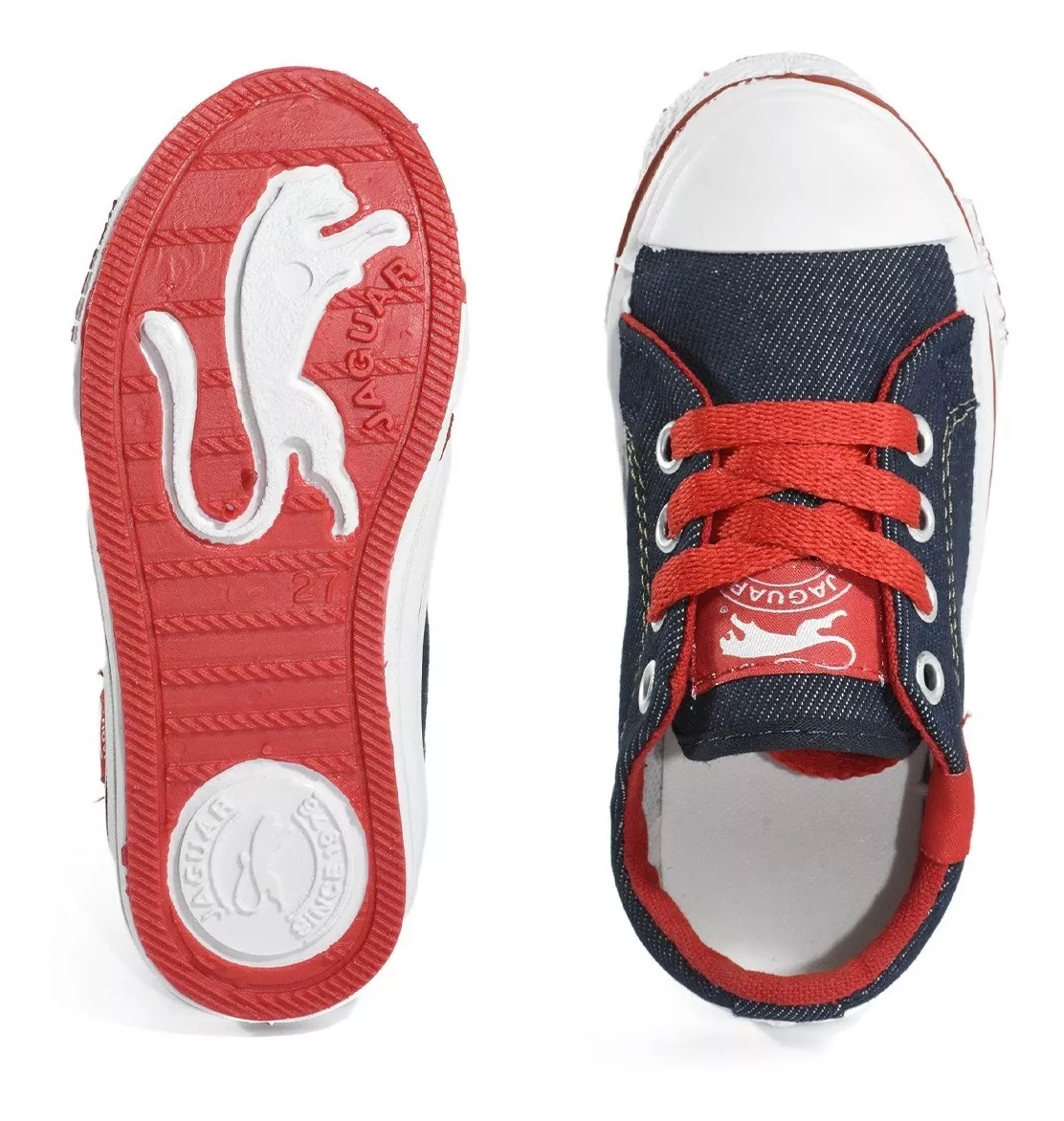 Zapatilla Jaguar Lona Niños Colegial  Urbana Con Puntera 128