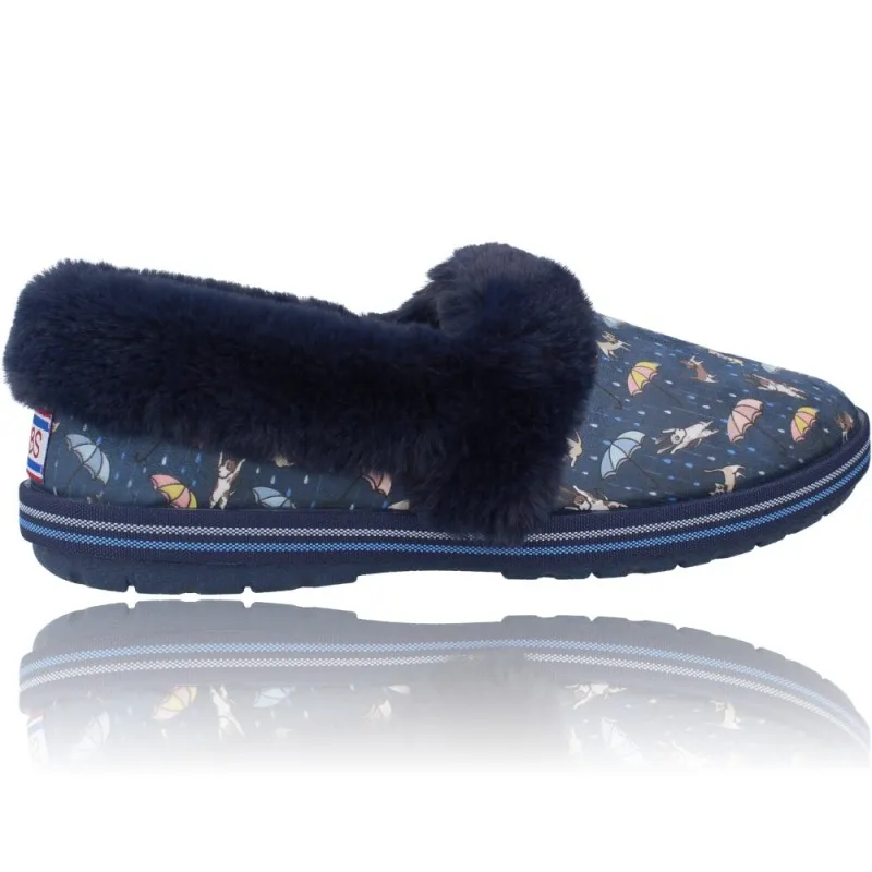 Zapatillas Casa Mujer de Skechers 113486 Bobs Too Cozy Movie Night