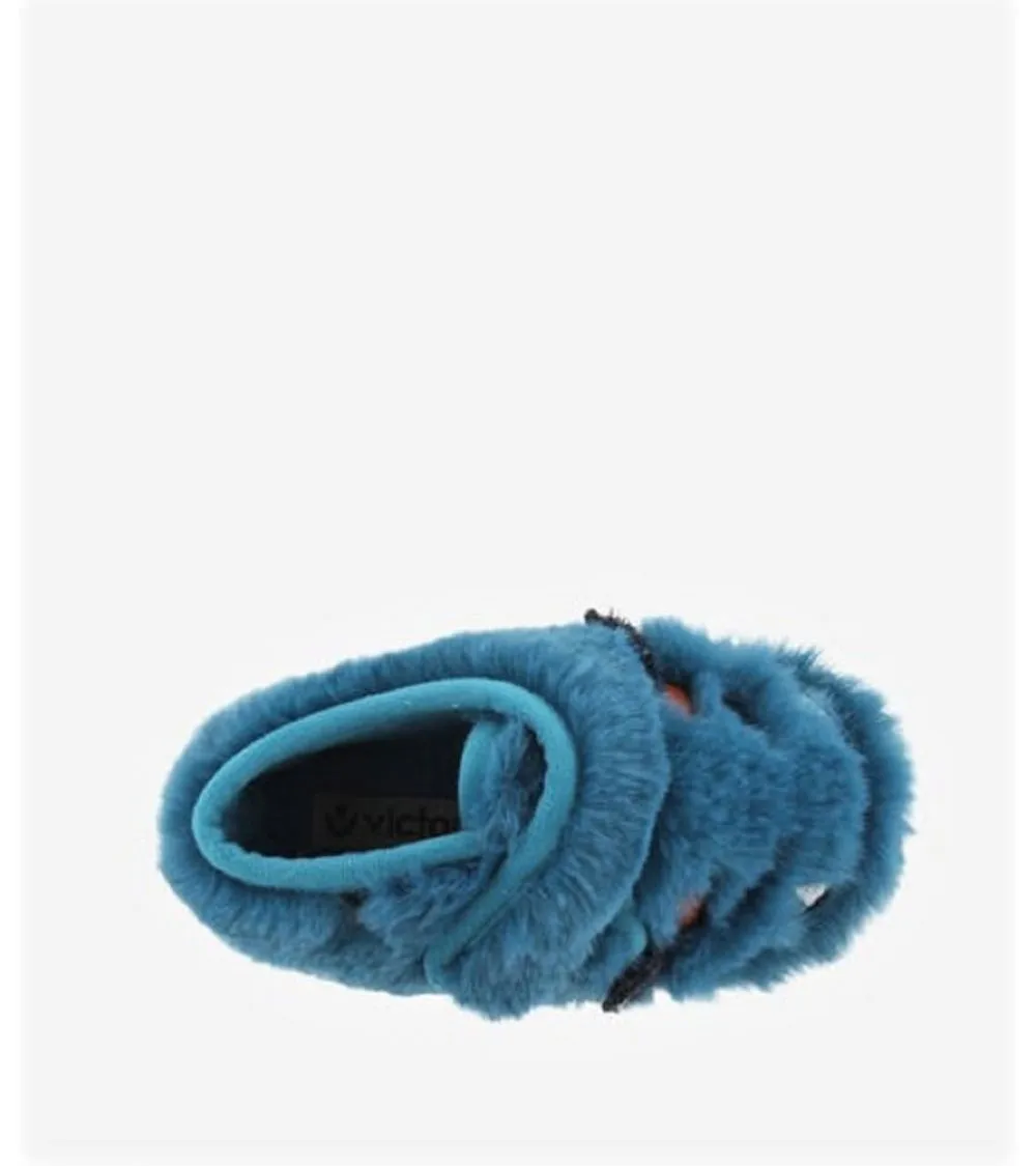 ZAPATILLAS DE CASA VICTORIA VELCRO MONSTRUO AZUL