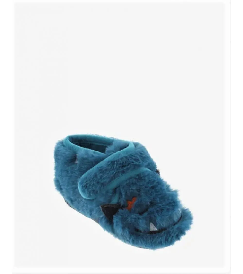 ZAPATILLAS DE CASA VICTORIA VELCRO MONSTRUO AZUL