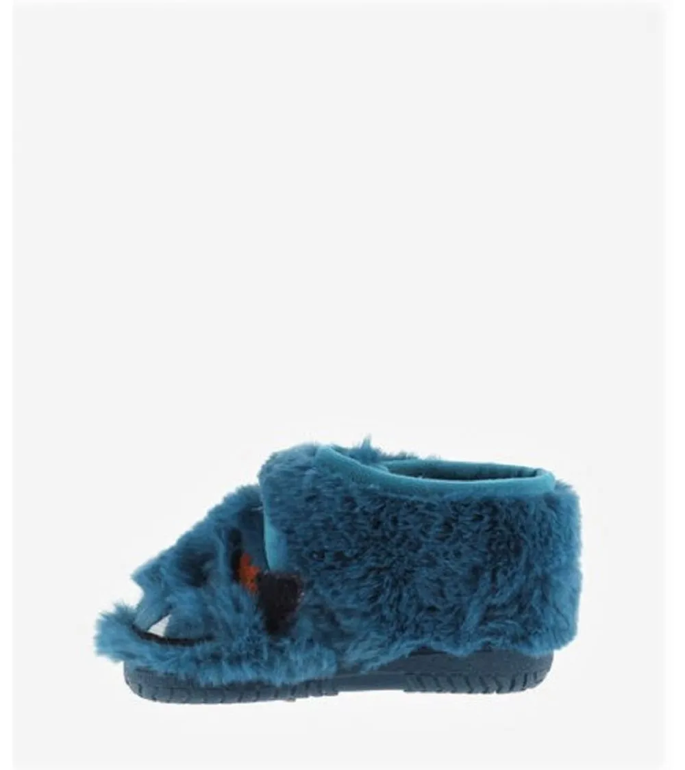 ZAPATILLAS DE CASA VICTORIA VELCRO MONSTRUO AZUL