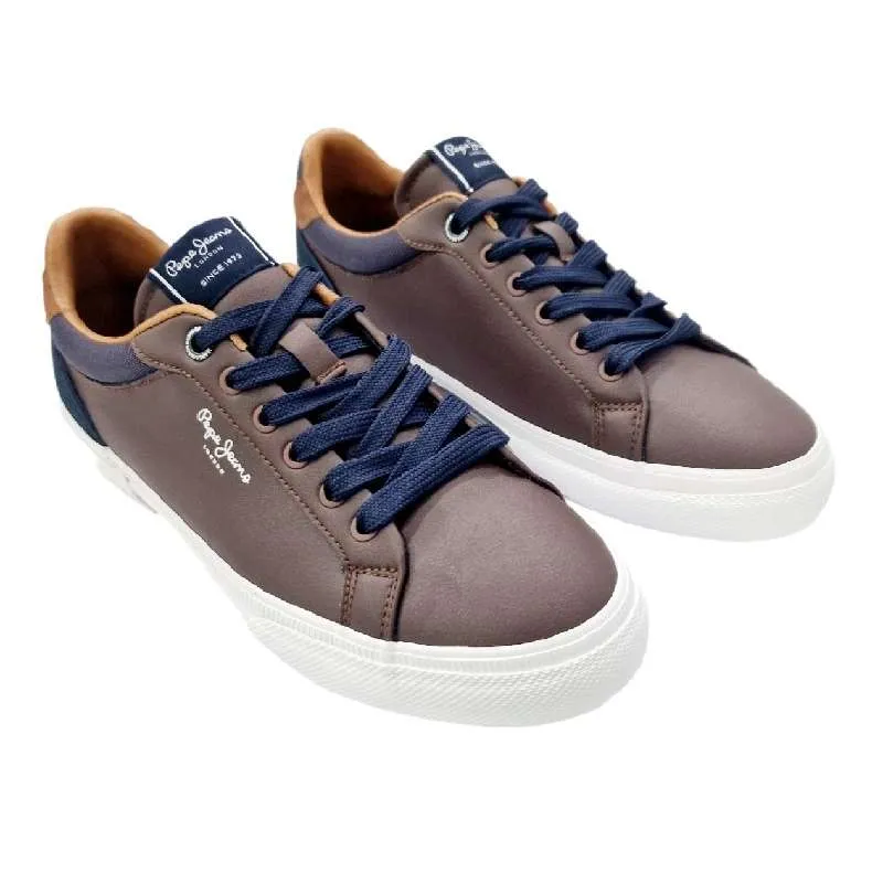 ZAPATILLAS HOMBRE PEPE JEANS KENTON COURT 878 MARRÓN