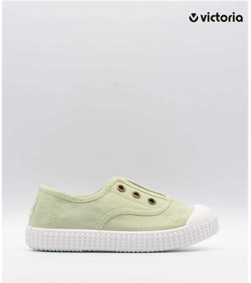 ZAPATILLAS LONA VICTORIA 1915 INGLESA ELÁSTICO WASABI
