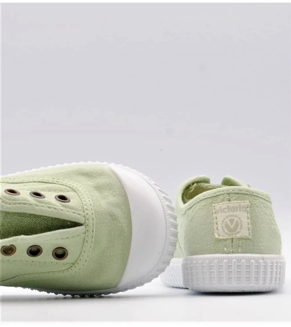 ZAPATILLAS LONA VICTORIA 1915 INGLESA ELÁSTICO WASABI