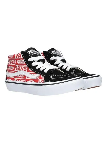 ZAPATILLAS VANS SK8MID REISSUE LOGO ROJO NIñOS