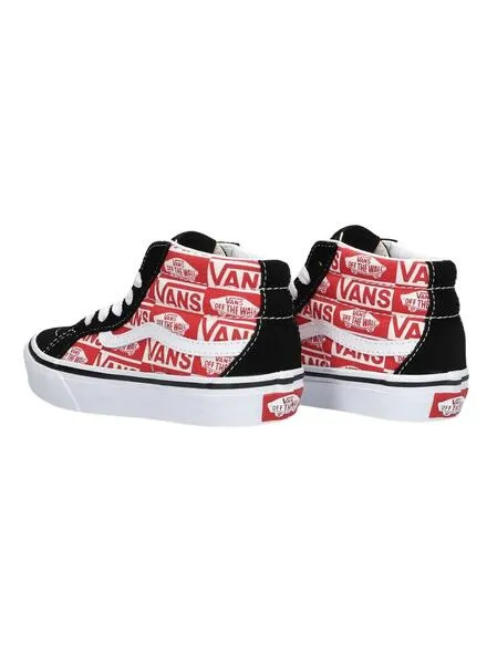 ZAPATILLAS VANS SK8MID REISSUE LOGO ROJO NIñOS
