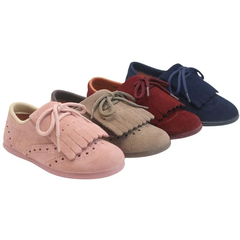 Zapatos blucher unisex con flecos