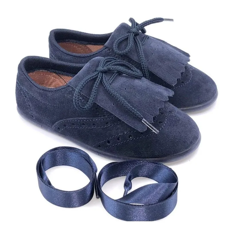 Zapatos blucher unisex con flecos
