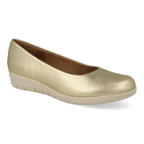 ZAPATOS COMODOS MUJER PIEL MOD. PEPITA DORADO