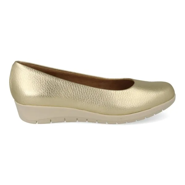 ZAPATOS COMODOS MUJER PIEL MOD. PEPITA DORADO