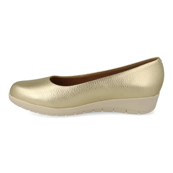 ZAPATOS COMODOS MUJER PIEL MOD. PEPITA DORADO