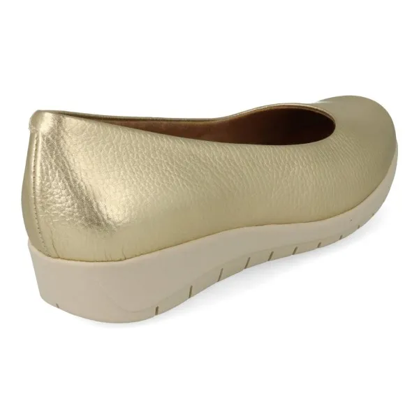 ZAPATOS COMODOS MUJER PIEL MOD. PEPITA DORADO